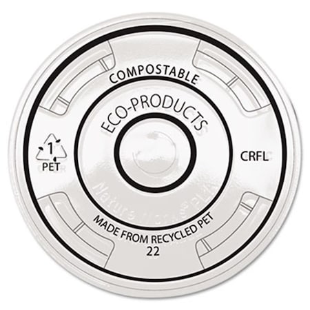 Eco-Products Eco-Products EPCRFL Recycled Content Clear Plastic Cold Drink Cup Lids- Clear- 1000/Carton EPCRFL